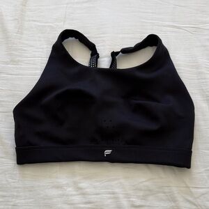 Fabletics Black High-Neck Racerback Sports Bra